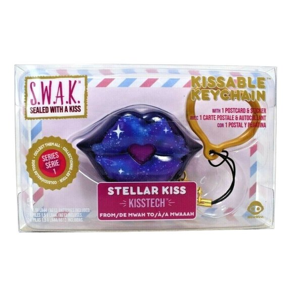WowWee Sealed With a Kiss Kissable Keychain Stellar Kiss Series 1 S.W.A.K - Picture 1 of 3